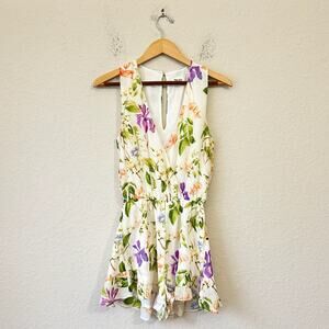 SHOW ME YOUR MUMU Riri Romper Floral Sleeveless Ruffled Bohemian
